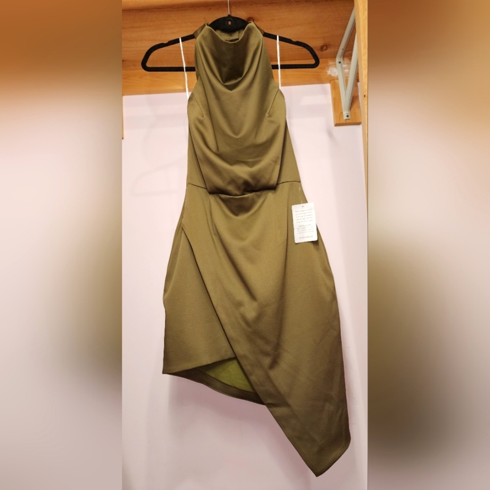 Elliatt Asymmetric Camo Halter Dress Size XS